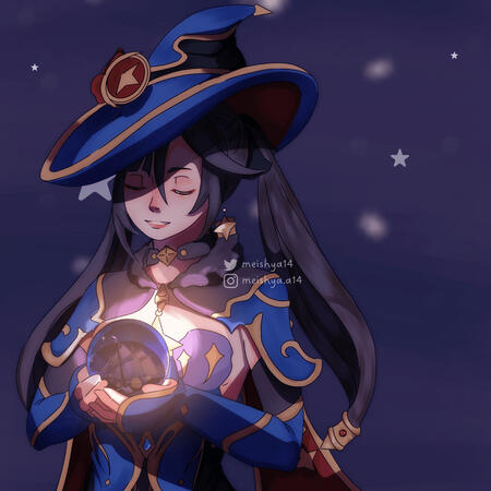 Mona Fanart from Genshin Impact