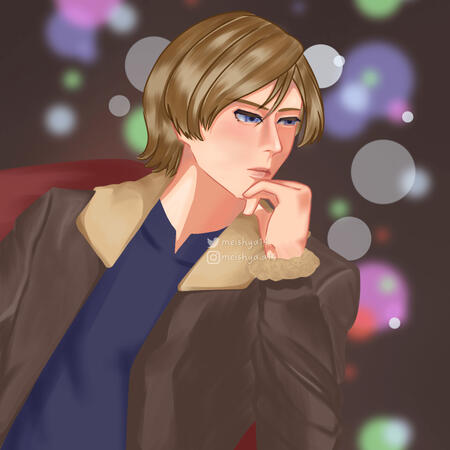 Art trade with my friend- Leon